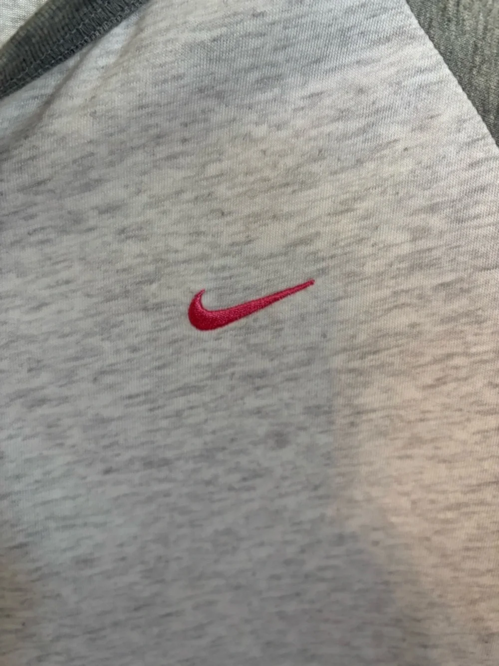 Nike Light Gray Heather Crew with Subtle Charcoal Accents